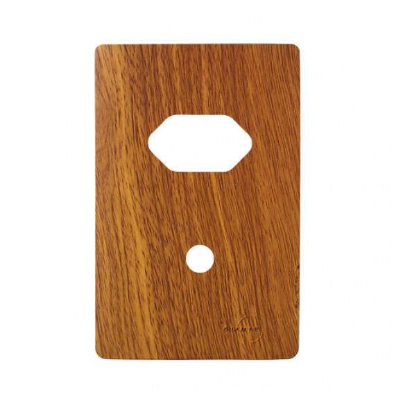 Placa para Furo + 1 Tomada Horizontal 4x2 - Novara Cumaru Placa para Furo + 1 Tomada Horizontal 4x2 - Novara Cumaru